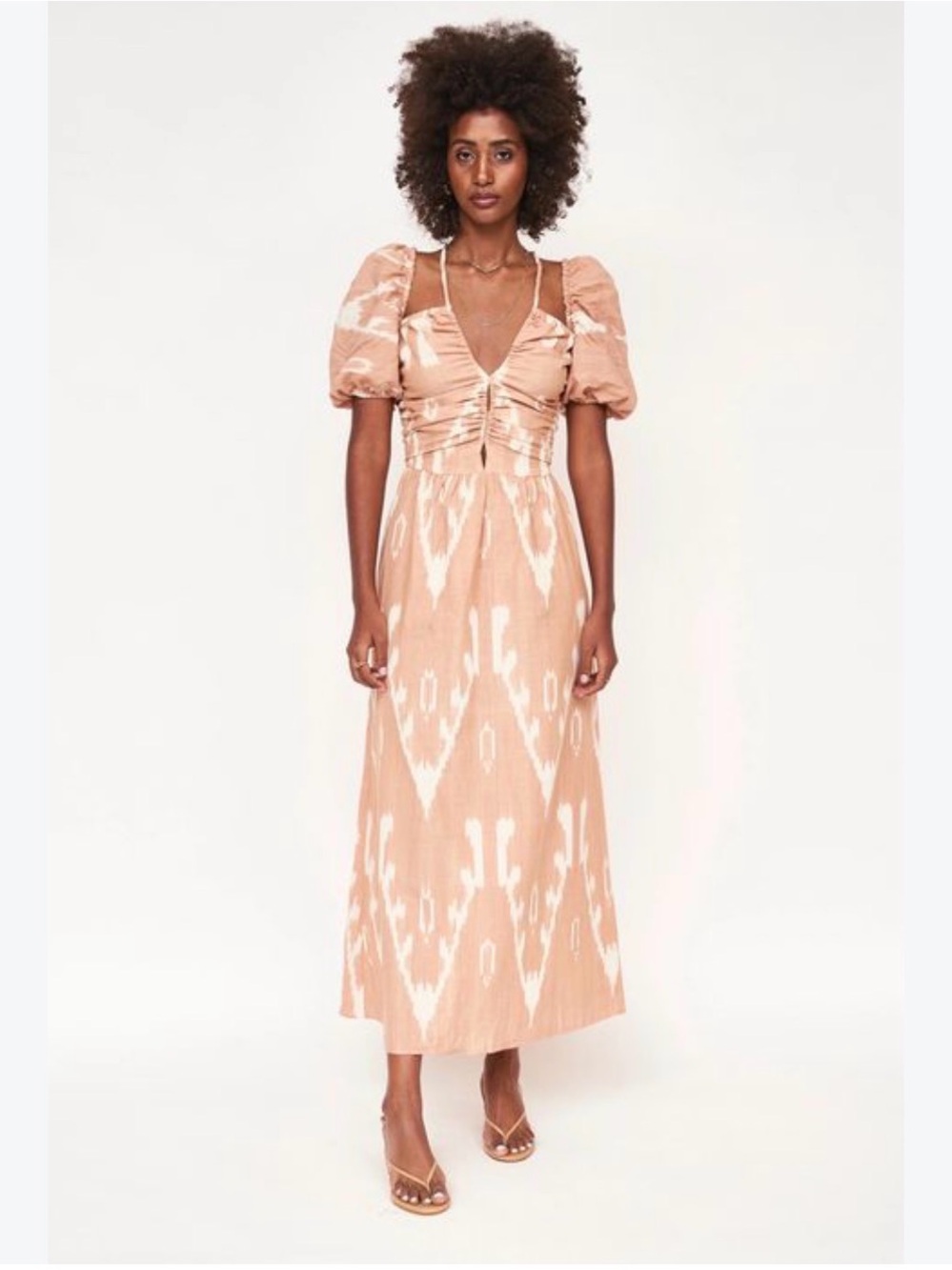 Mirth Valencia Conch Ikat Maxi Dress XS XSmall Cotton India